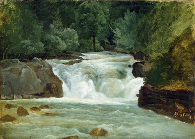 A Waterfall in Upper Bavaria, 1830 by Christian Ernst Bernhard Morgenstern